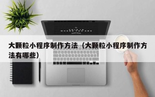句容大颗粒小程序制作方法（大颗粒小程序制作方法有哪些）